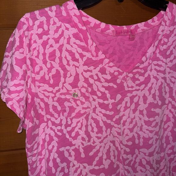 Fresh Produce Shirt Pink Coral Design Medium - Picture 4 of 5